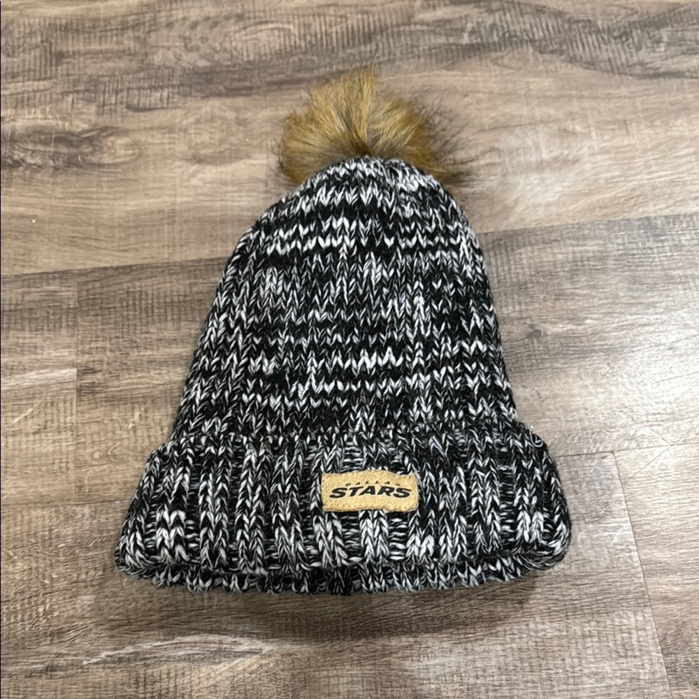 Dallas Stars Black and White Beanie